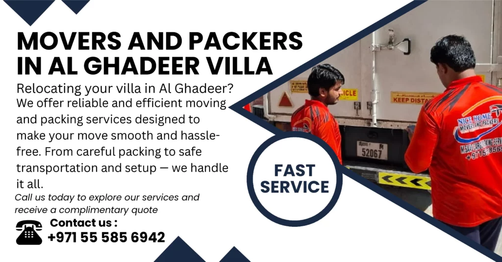 Movers and Packers in Al Ghadeer Villa